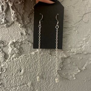 Chic Silver Chain Dangle Earrings